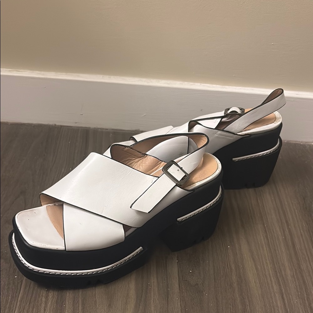 Women's White Platform Sandals